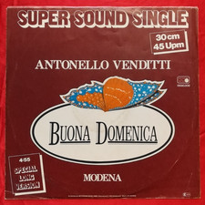 ANTONELLO VENDITTI - BUONA DOMENICA - 12" MAXI SINGLE VINILE DISCO MIX ANNI 70