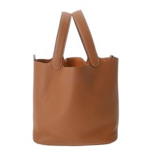 Borsa a mano donna HERMES Picotin Lock MM Taurillon Clemence oro