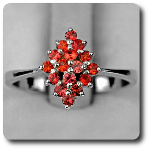 Anello zaffiro arancione - anello,