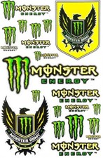 adesivi graffio moto casco energy monster verdi trasparenti stupendi army quad