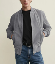 Giubbotto Bomber Pelle Grigio