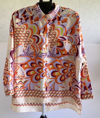Camicia zara arancione paisley - arancione,