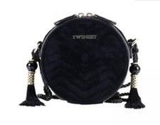Twin-set Simona Barbieri: borsa a tracolla beauty tonda in velluto Donna OA7TBH
