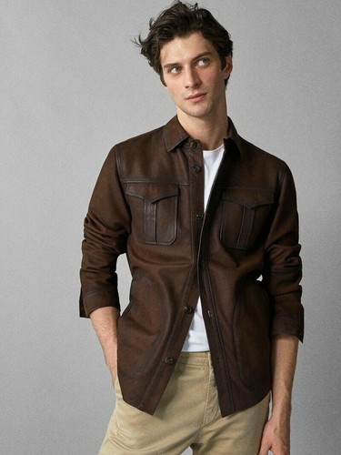 Camicia uomo giacca marrone