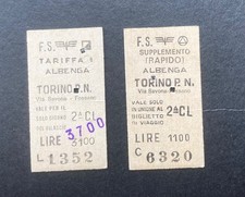 N 2 BIGLIETTI TICKET TRENO