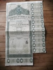 REGNO D'ITALIA - DEBITO