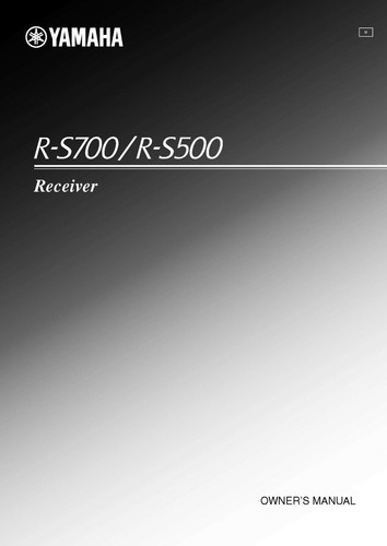 Yamaha s700 s500 - yamaha, r-s500