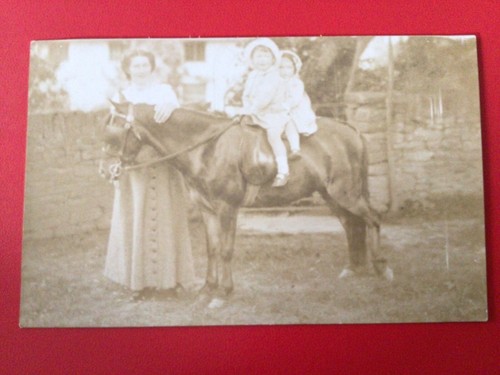 Unknown lady next - to, horse