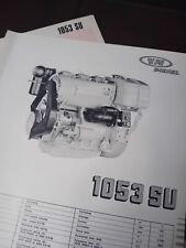 VM MOTORI 1053 SV 3 CILINDRI MOTOREN ENGINE Brochure Tecnica originale 1979