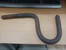 ANTICO GANCIO ANTICHI VECCHI GANCI A VITE FERRO ZINCATO OGGETTO D'EPOCA VINTAGE 