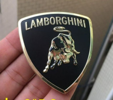 Logo Badge Lamborghini Scudo in metallo Toro oro gold Urus Uracan Aventador 6 cm