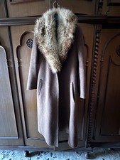 Cappotto Vintage Donna (lana E Collo Rifinito Con Pelo Di Volpe)