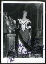 LIRICA-AUTOGRAFO del SOPRANO 'FLORIANA CAVALLI'-Su GRANDE FOTO