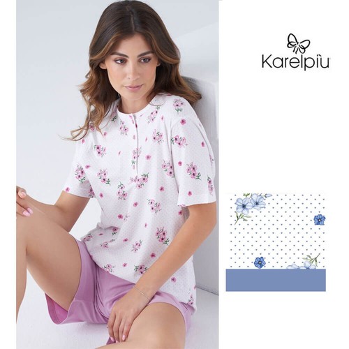 Pigiama donna corto cotone