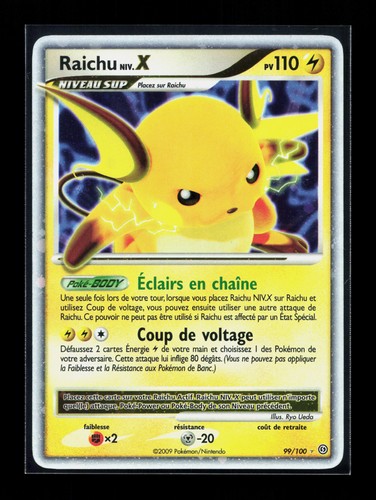 Carte pokémon raichu - pokémon, niv.x