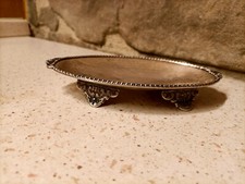 antico vassoio inglese anni 40 in argento sterling silver peso 140 grammi