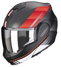 Casco reversibile Scorpion Exo-tech EVO CARBON GENUS rosso matt flip back helmet