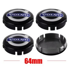 Set 4 Tappi Coprimozzo 64 mm per VOLVO C30 S40 V50 C70 S60 V70 Cerchi in Lega