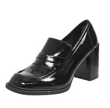 Marco Tozzi Mocassini In Vernice Con Tacco Nero - Taglia 38 [23.8cm] Scarpe