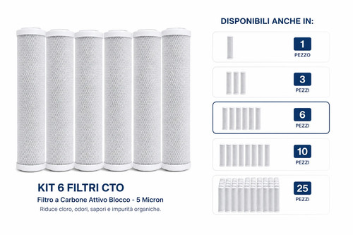 Filtro cto carbon block - cto, 10”