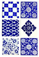 Set Di 6 Blu Ceramica Casa