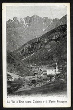 VAL D'ERVE sopra CALOLZIO e monte Resegone  - F/P - V: primi '900 - (CARTLOR 81)