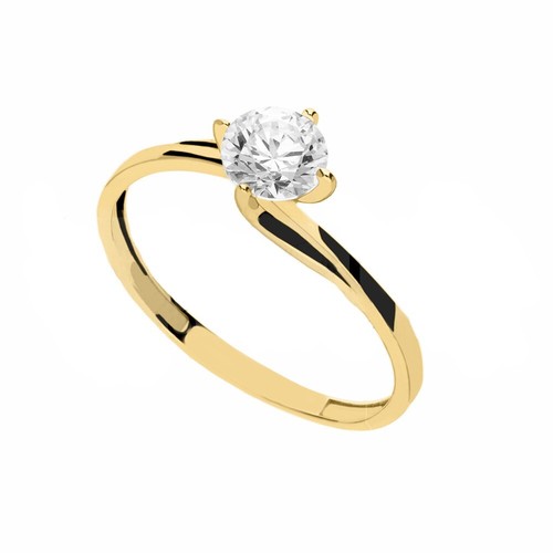 Anello solitario oro giallo - anello,