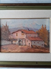 Quadro olio su tela antico De