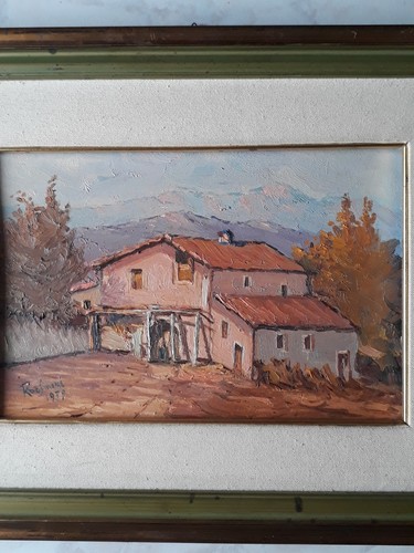 Quadro olio tela antico - quadro,