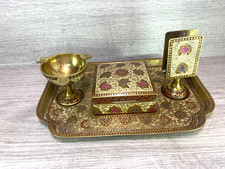 ANTIQUE INDIAN enameled BRASS