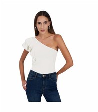Top monospalla bianco donna Yes Zee