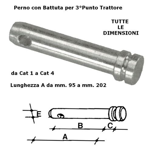 Perno con battuta - con, punto