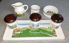 Villeroy & Boch Design Naif Servizio Set Vassoio Spezie Barattolo Barattoli Posacenere Cremoso