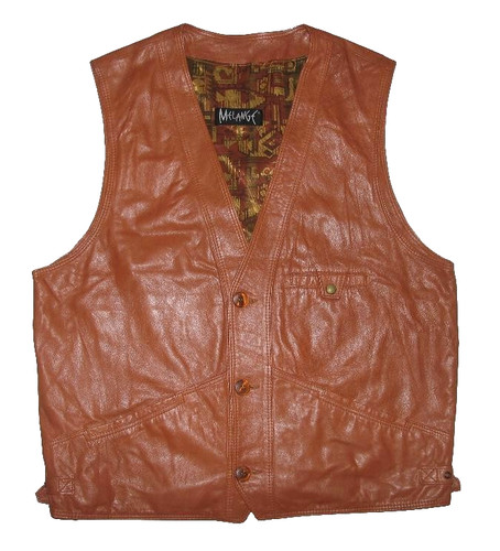 Melange gilet uomo pelle - gilet, in