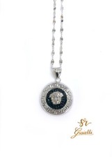 Collana Catenina 45cm ORO BIANCO mod. Greca di Versace ORO 18 KT 750% List 415€