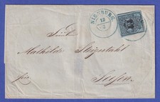Hannover 1/15 tallero Michel n. 4 su lettera da Nienburg a Seesen