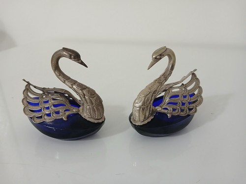Coppia saliere vetro - saliere, blu