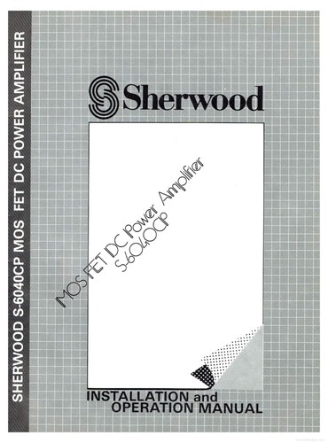 Sherwood 6040cp - sherwood, s-6040cp