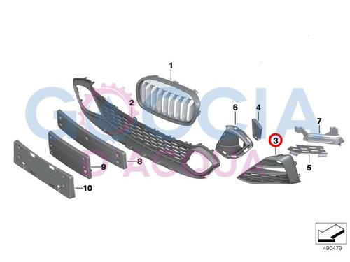 Griglia paraurti anteriore
