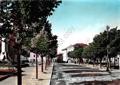 Cartolina bardi piazza - ,