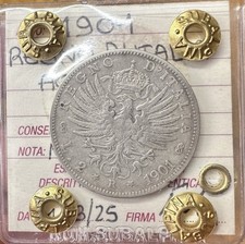 REGNO D' ITALIA 2 LIRE AQUILA 1901 MOLTO RARA sigillata qBB SUBALPINA