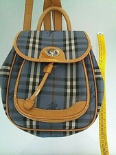BURBERRY borsa ZAINETTO vintage CON LOGO CAVALLO BORDATURE E MANICI IN PELLE 