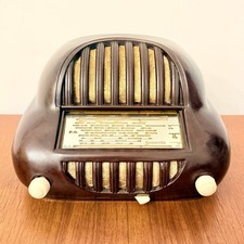 RADIO VINTAGE SONORETTE 50 ART DECO A VALVOLE D’EPOCA SONORA RARA MARRONE MOMA