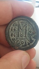MONNAIE BYZANTINE HERACLIUS, avec HERACLIUS CONSTANTIN (610-641). Follis