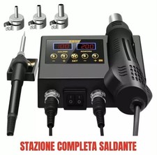 STAZIONE DI SALDATURA 2 IN 1 – SALDATORE AD ARIA CALDA CON DISPLAY DIGITALE LCD