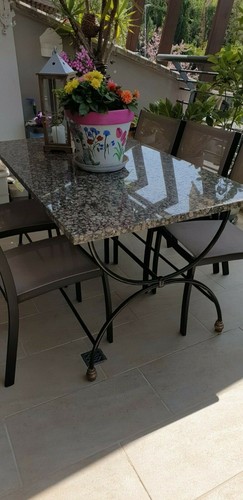 Tavolo ferro con finiture - ferro,