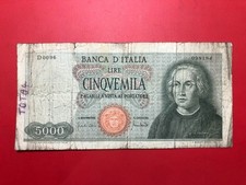5000 LIRE 5.000 COLOMBO 1 CARAVELLA  20-01-1970