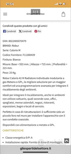 Termoconvettore robur bianco - termoconvettore,