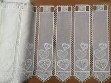 TENDINA TIROLESE DISEGNO MOENA CUORI ALT 45 - 60 - 90 - 120 - 150- 180 a vetro