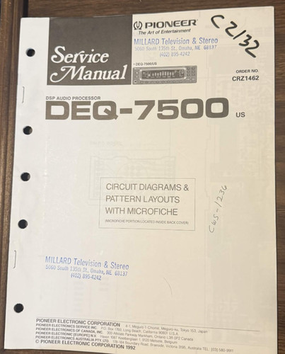 Pioneer deq 7500 dsp - deq-7500,